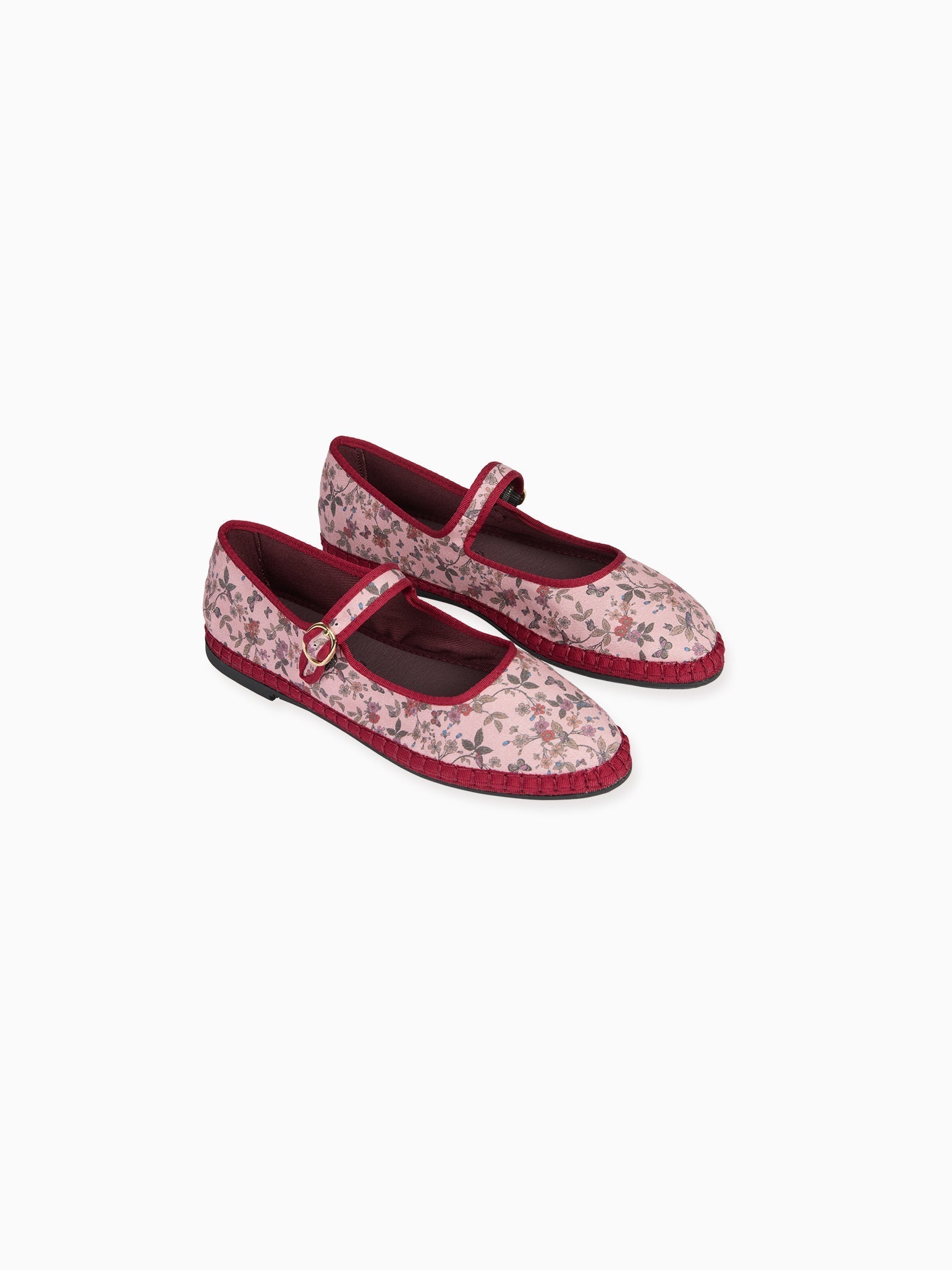 Flabelus x La Coqueta Girl Pink Floral Mary Jane Shoes