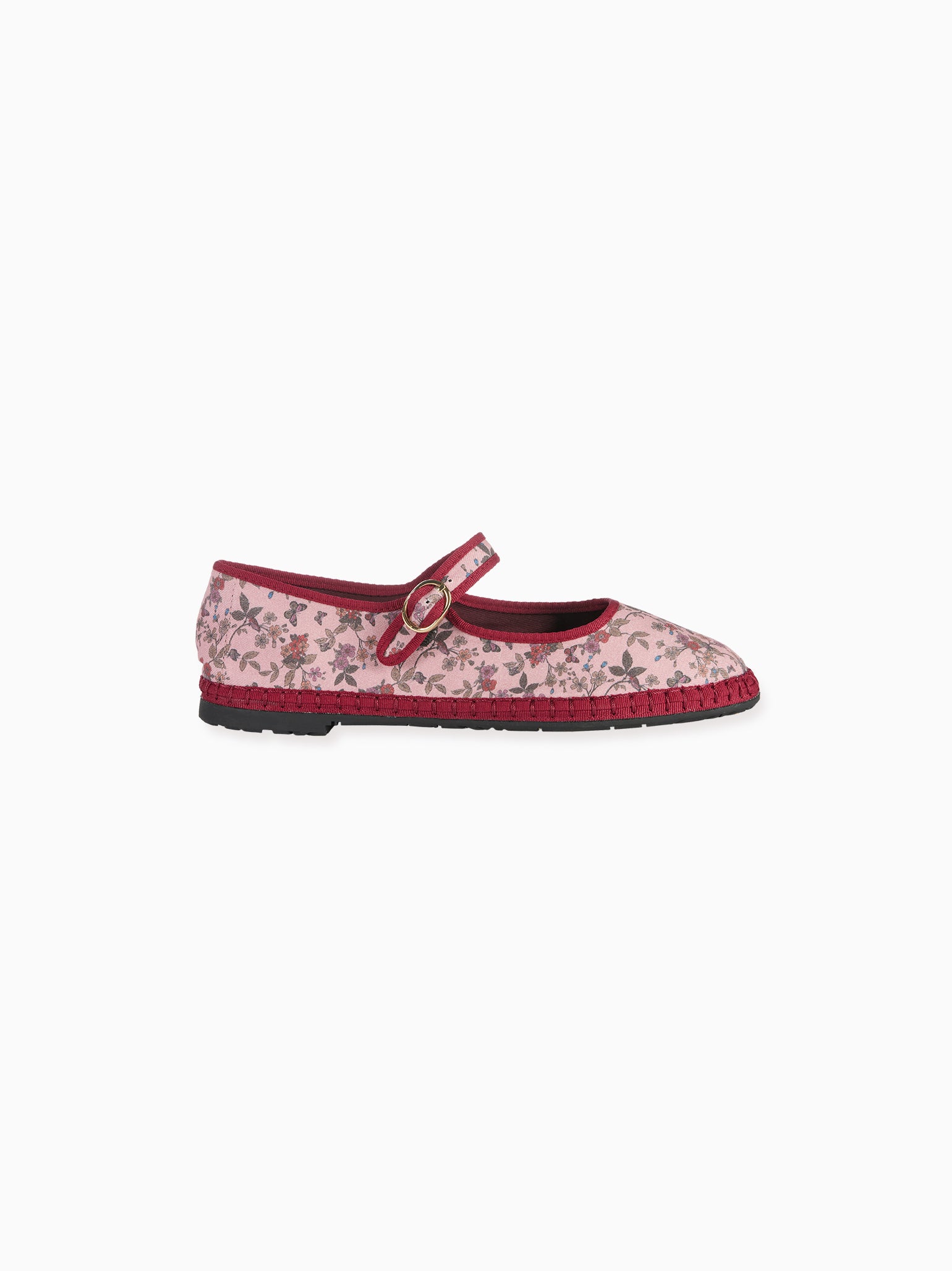 Flabelus x La Coqueta Girl Pink Floral Mary Jane Shoes