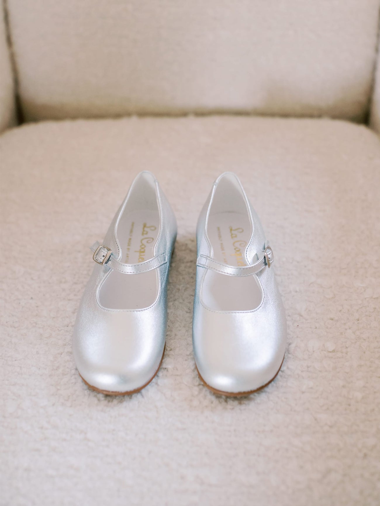 Silver Leather Girl Mary Jane Shoes