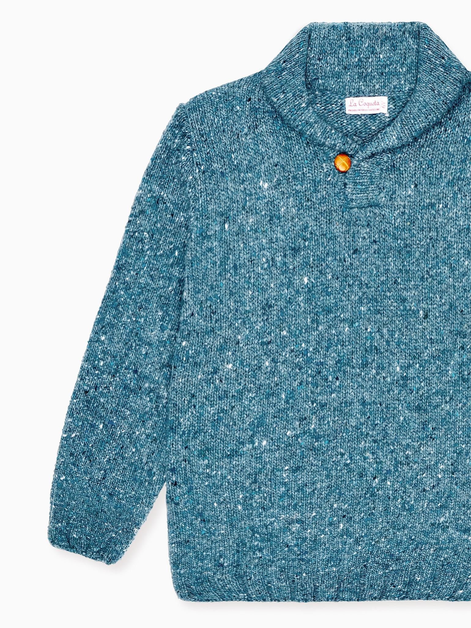 Blue Goyo Merino Boy Jumper
