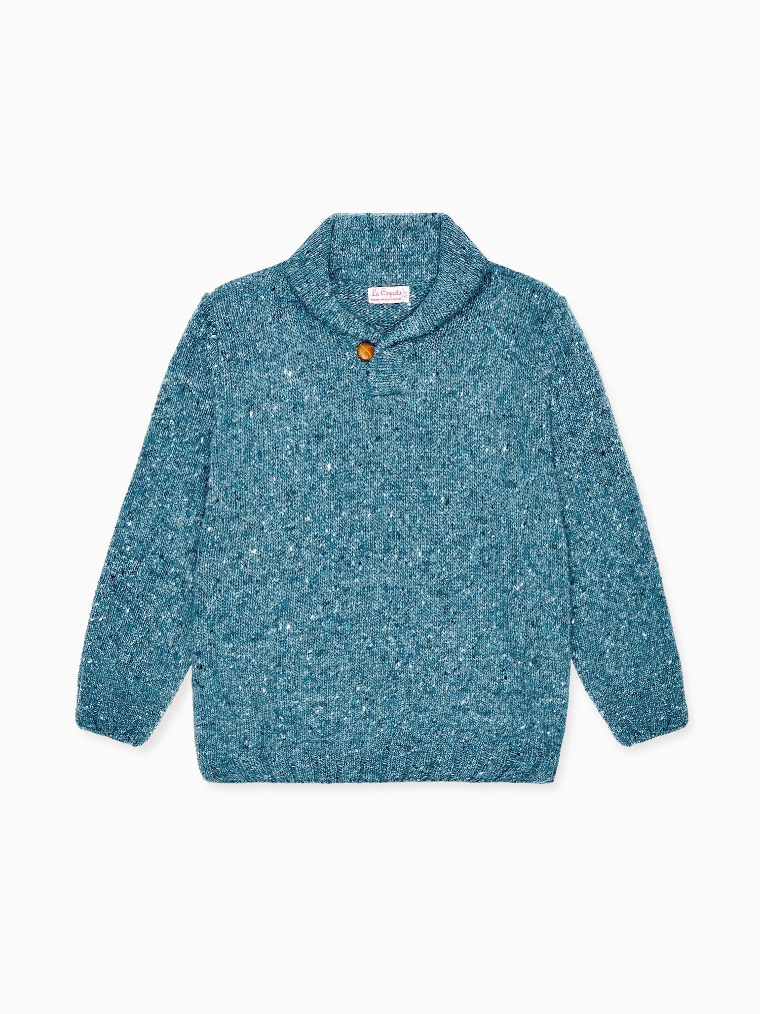 Blue Goyo Merino Boy Jumper