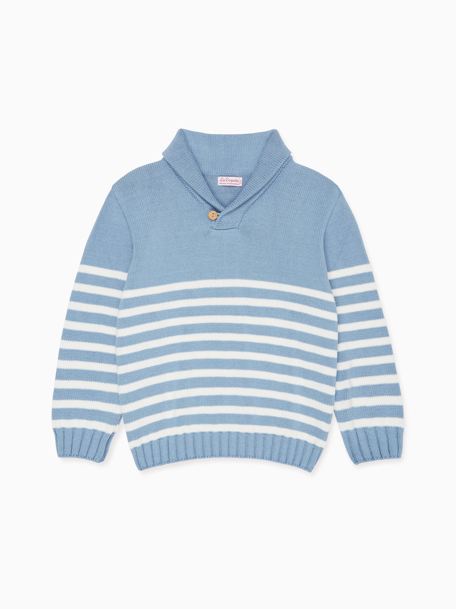 Blue Stripe Goyo Boy Cotton Sweater