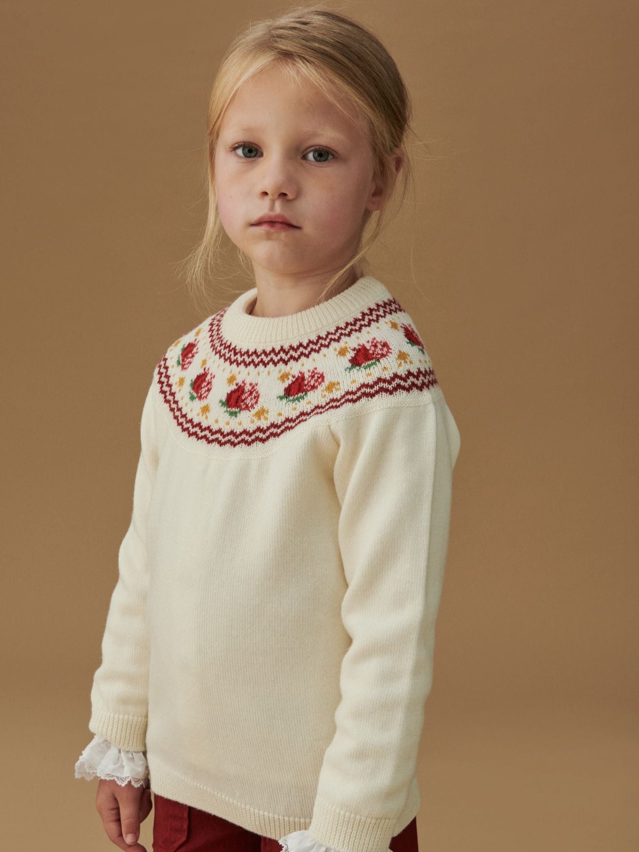 Ivory Grenada Merino Fair Isle Girl Jumper