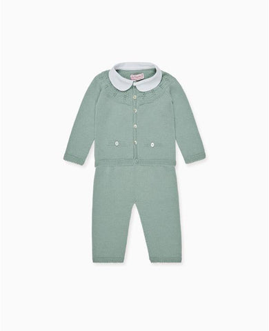 Sage Halo Merino Baby Knitted Set