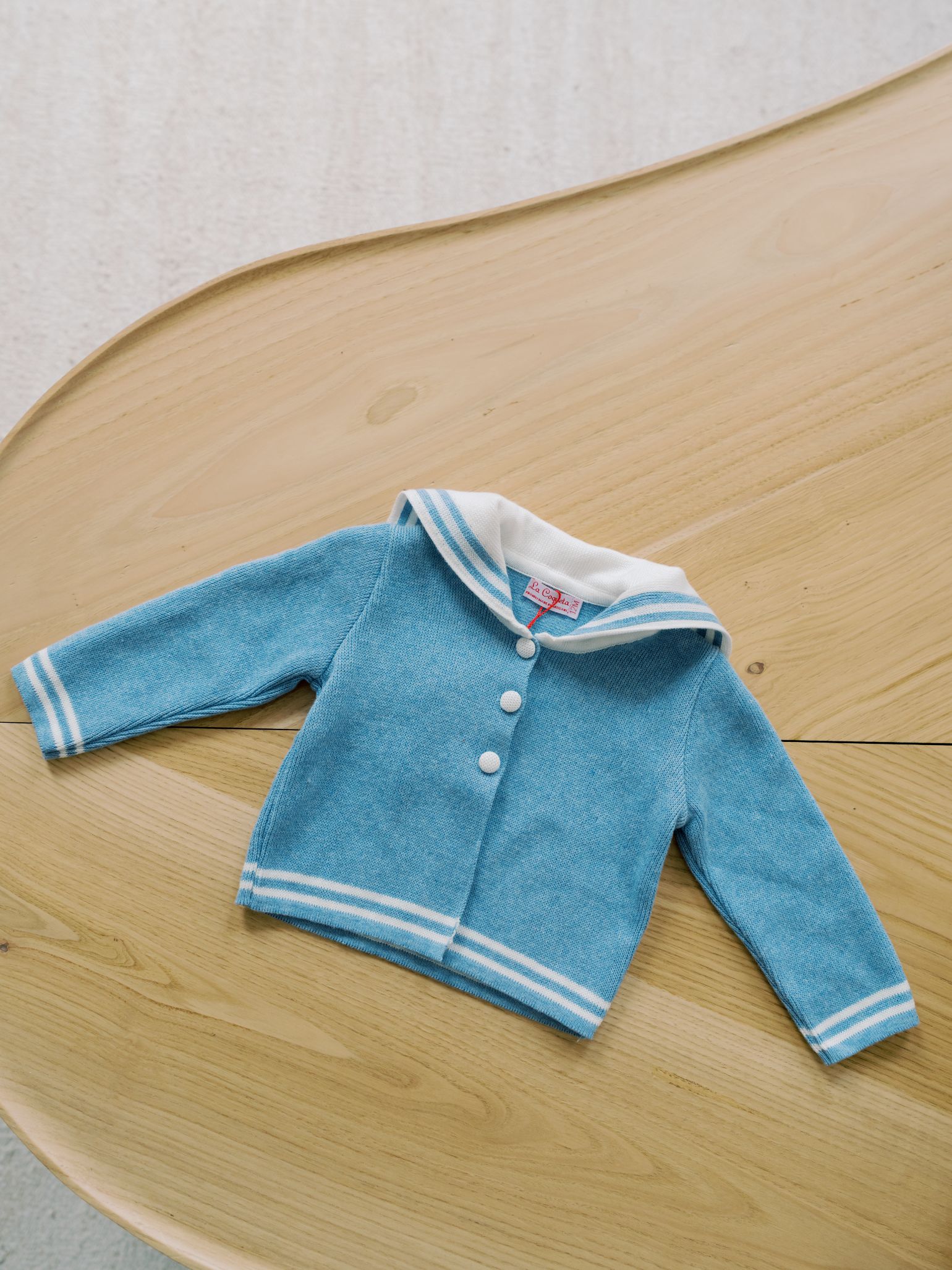 Blue Harper Cotton Baby Cardigan