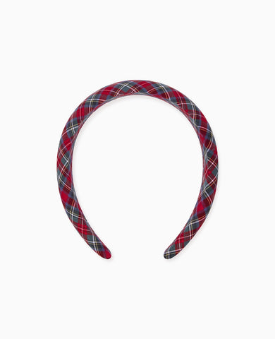 Red Tartan Girl Wide Hairband