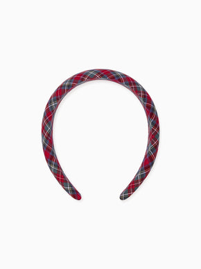 Red Tartan Girl Wide Hairband