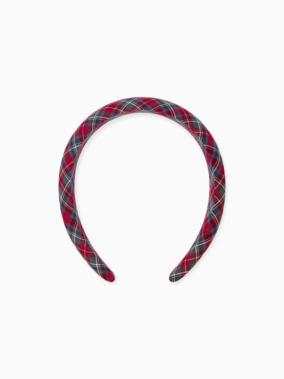 Red Tartan Girl Wide Hairband