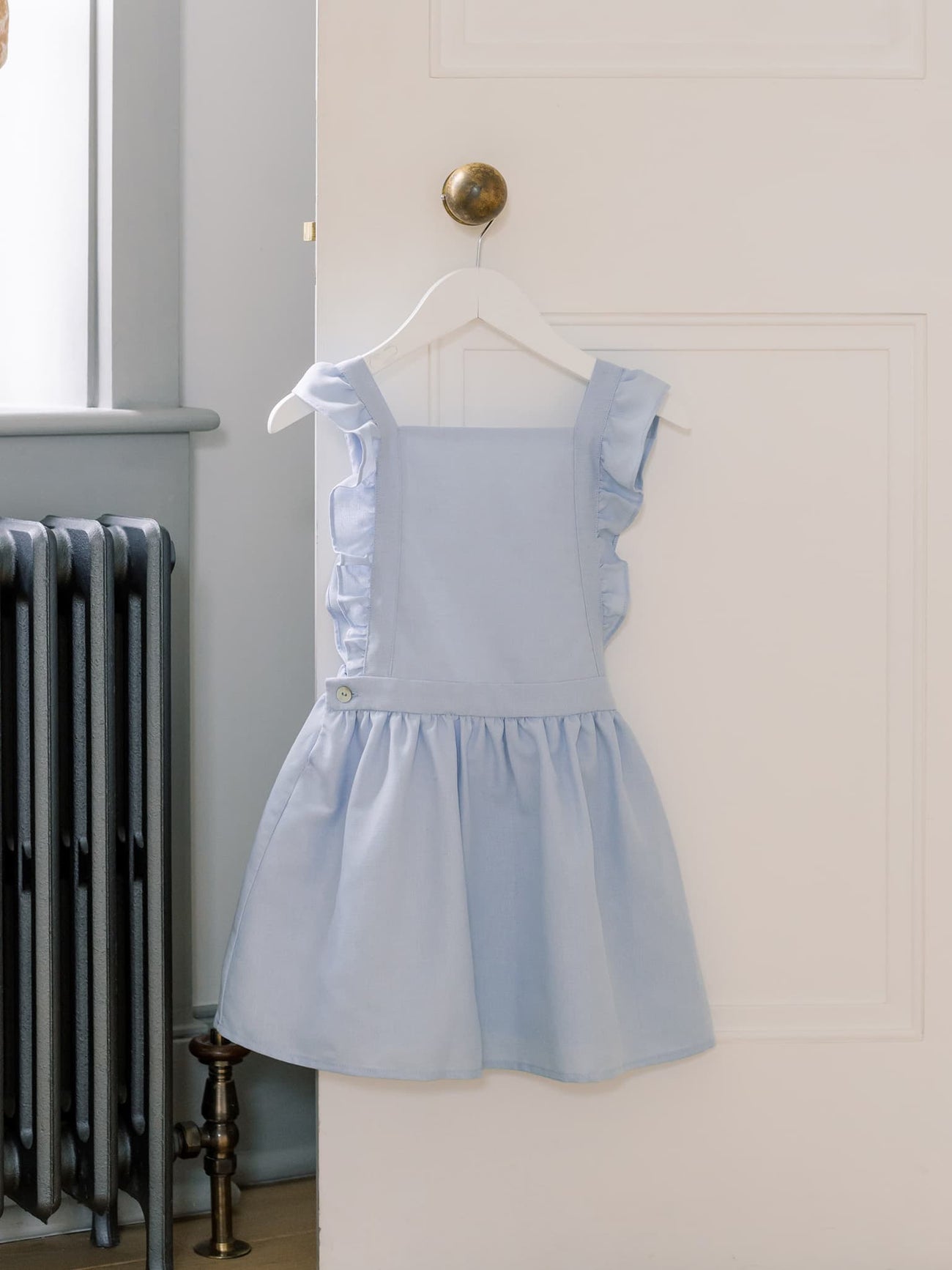 Light Blue Hebe Girl Linen Mix Skirt