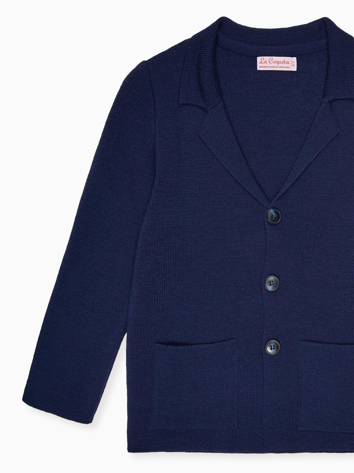 Navy Hector Merino Boy Cardigan