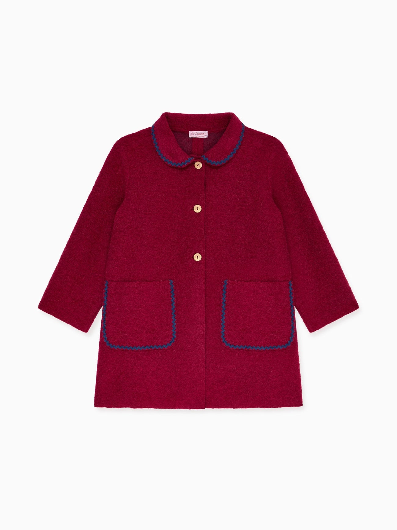 Burgundy Henrietta Girl Coat