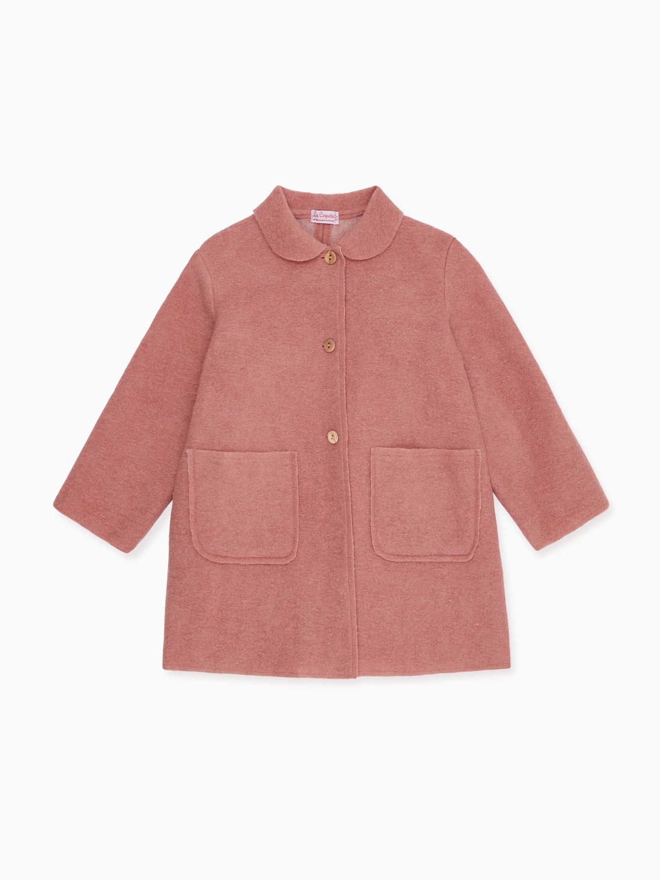 Pink Henrietta Girl Wool Coat