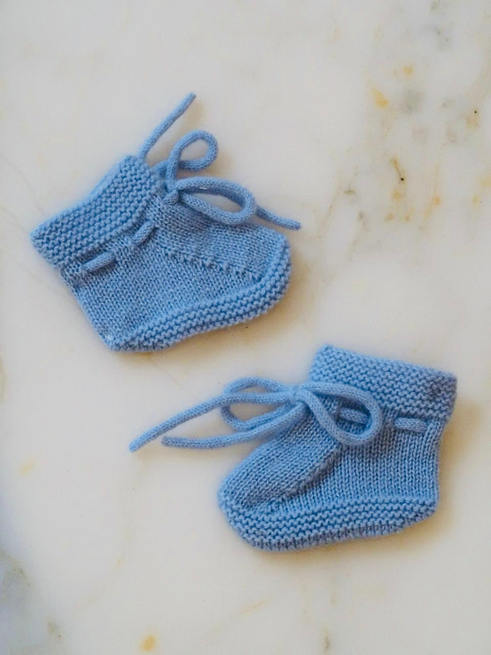 Blue Evita Cashmere Baby Booties