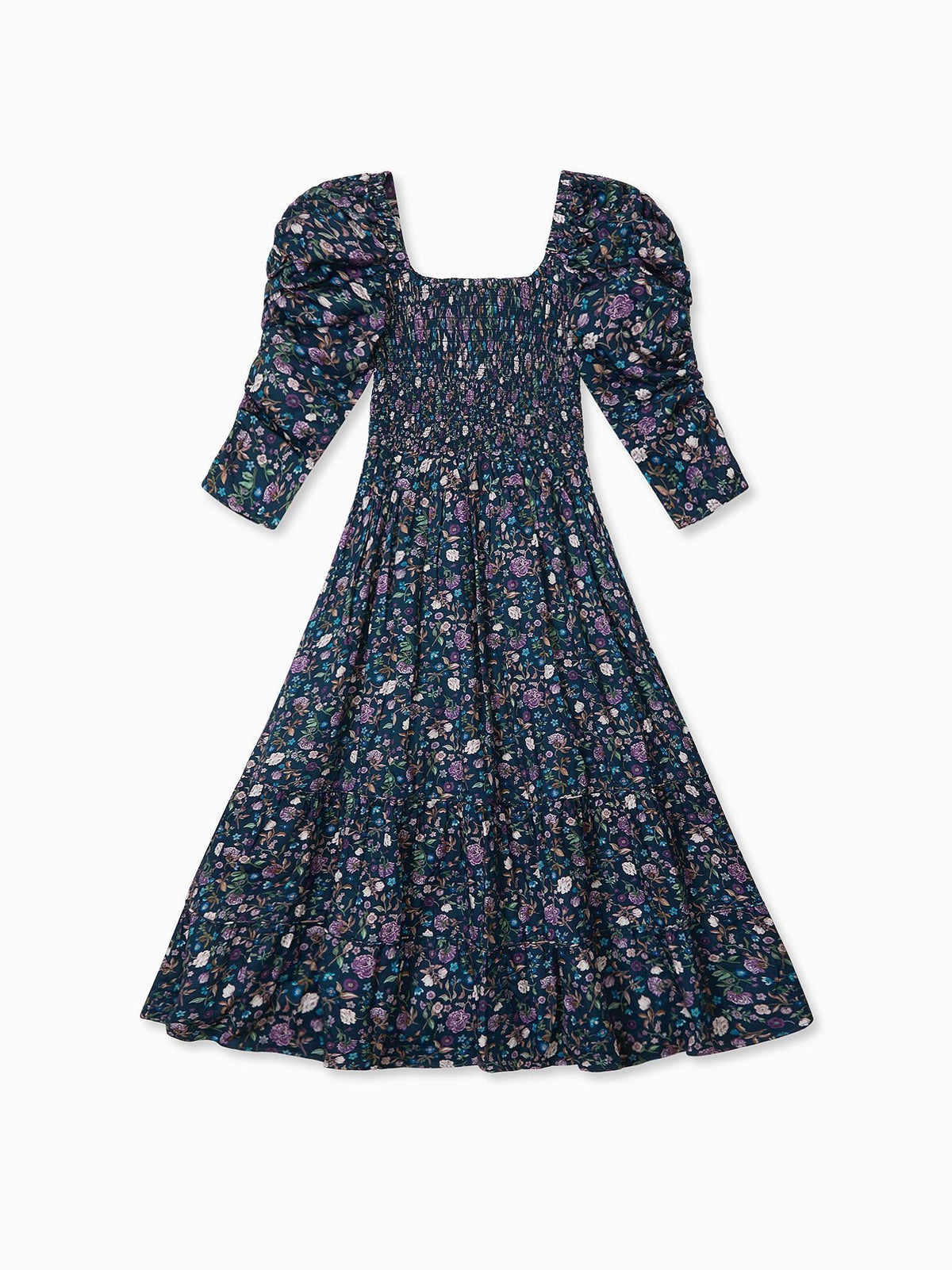 Navy Floral Ines Women Long Dress