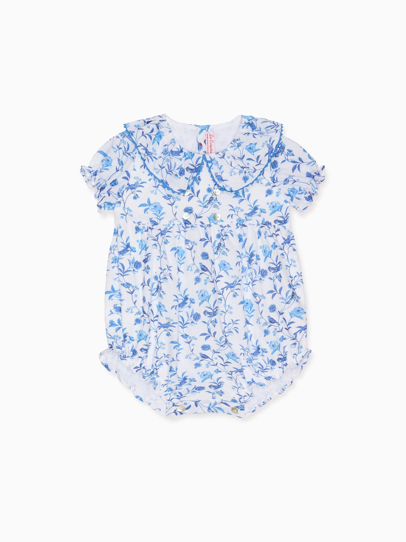 Blue Bird Floral Inessa Baby Girl Romper