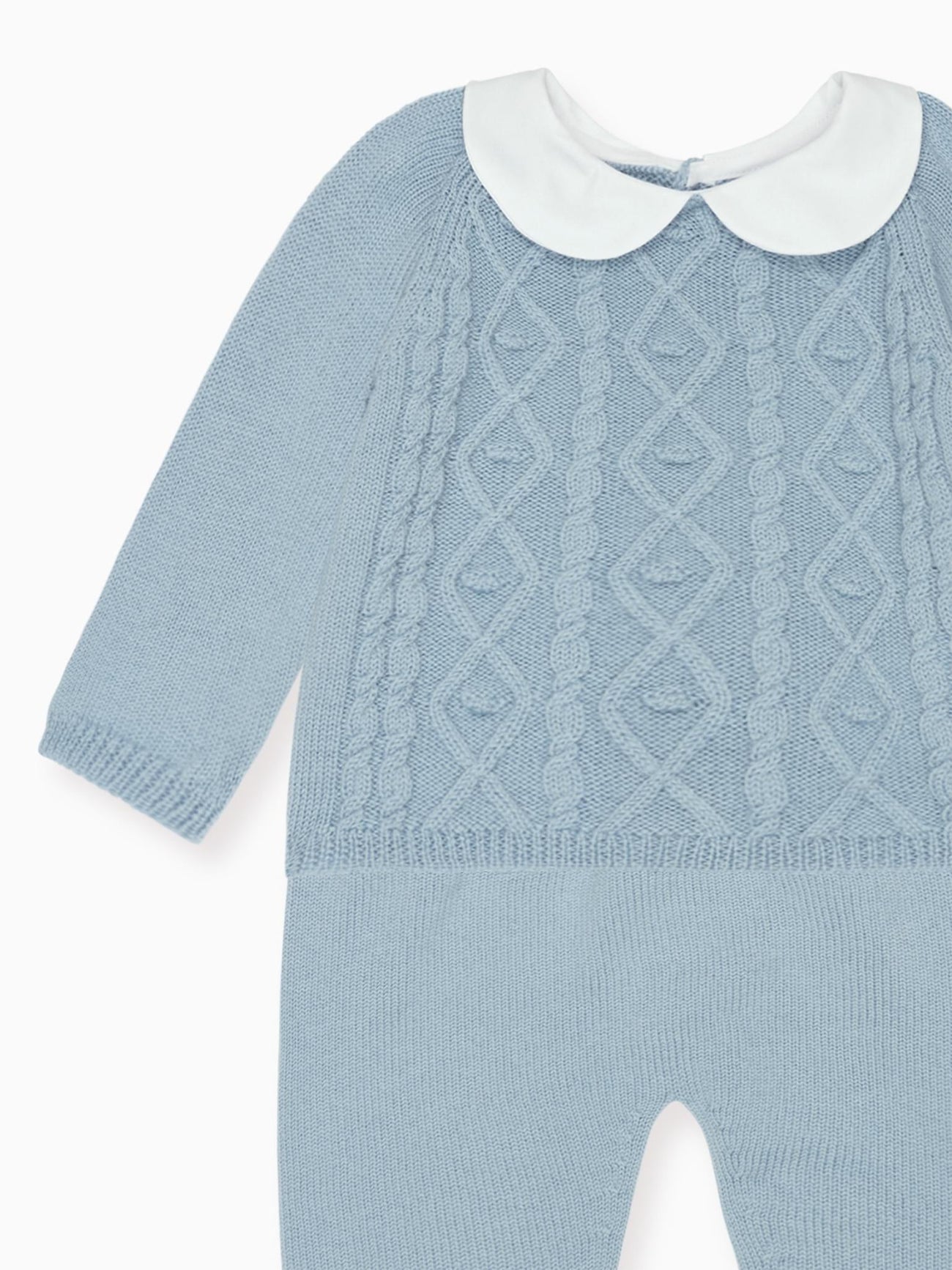 Dusty Blue Inigo Merino Baby Knitted Set