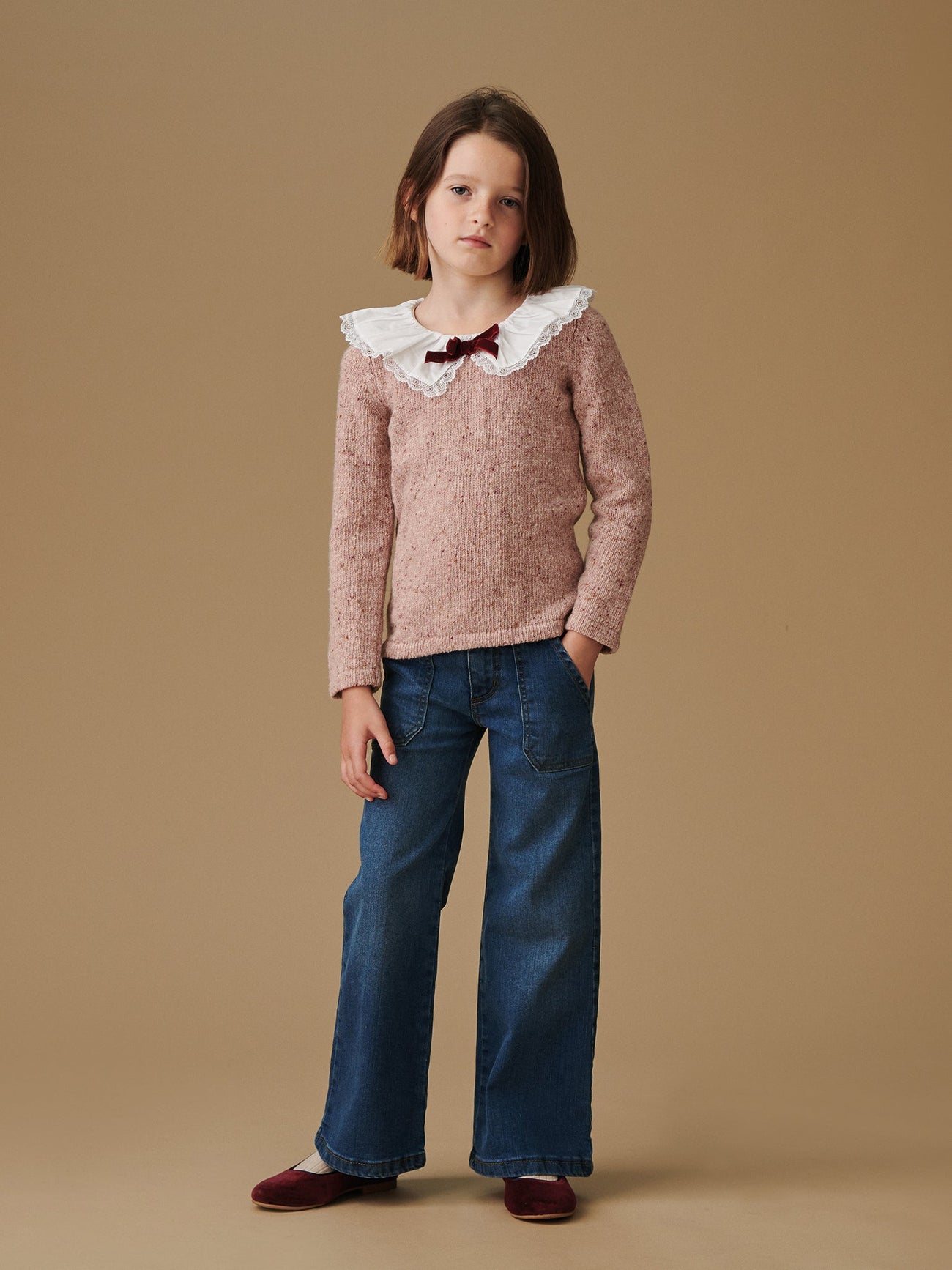 Dusty Pink Isla Merino Girl Sweater