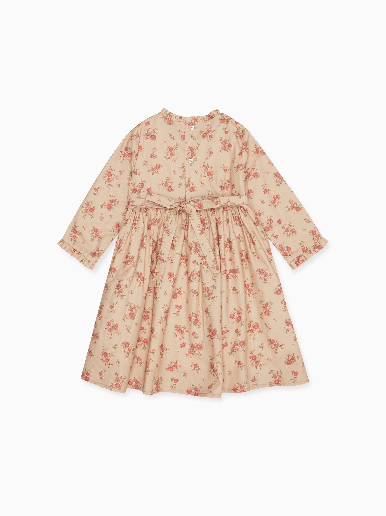 Pink Floral Ivina Girl Smock Dress