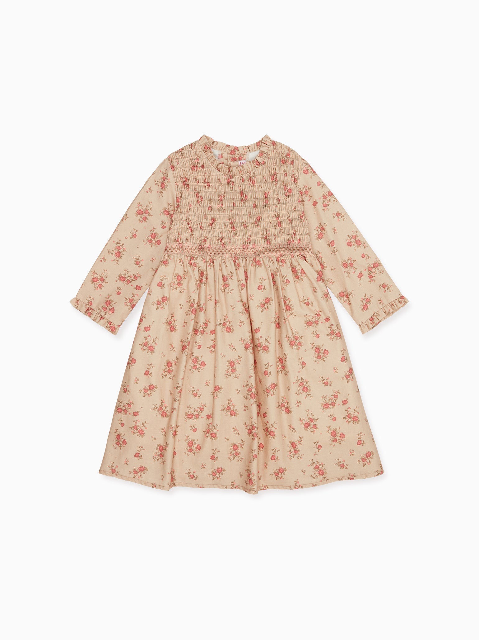 Pink Floral Ivina Girl Smock Dress