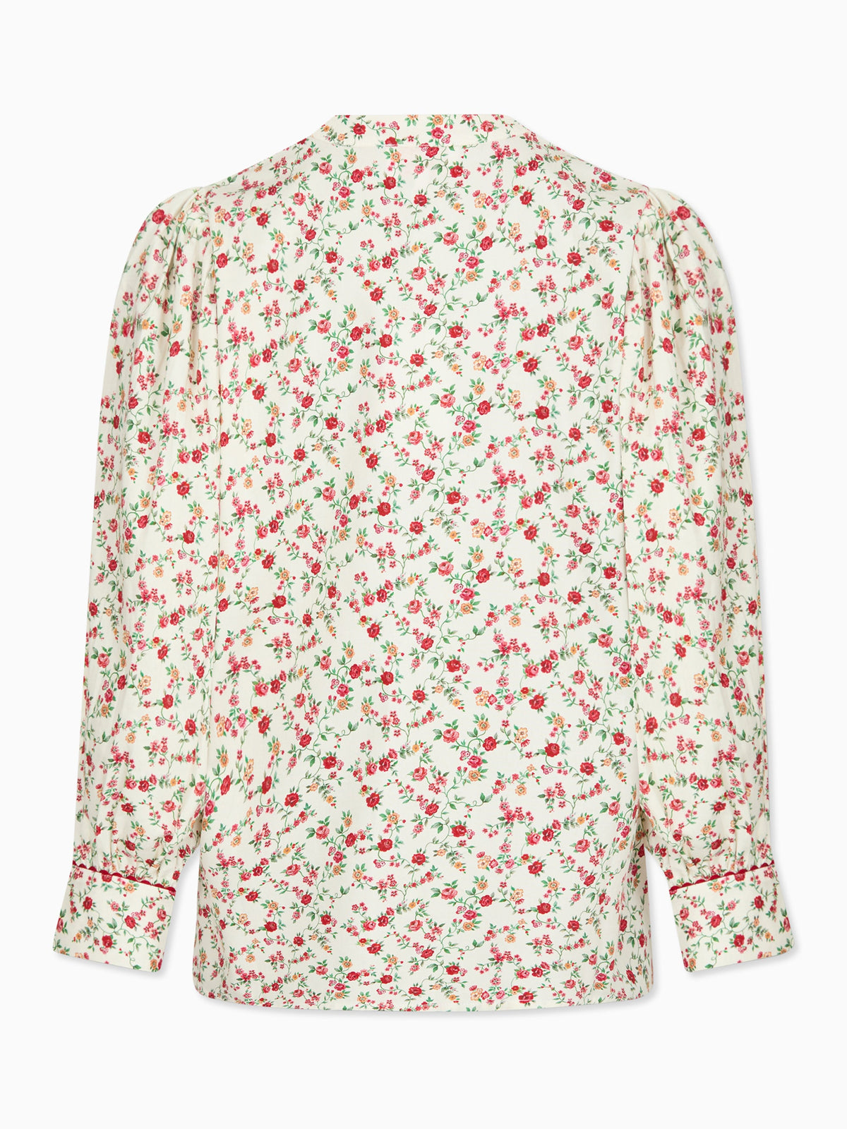 Ivory Floral Livia Womens Long Sleeve Shirt