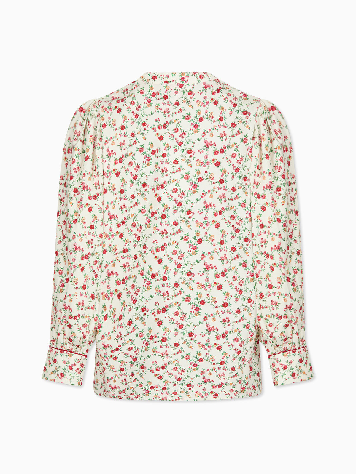 Ivory Floral Livia Womens Long Sleeve Shirt