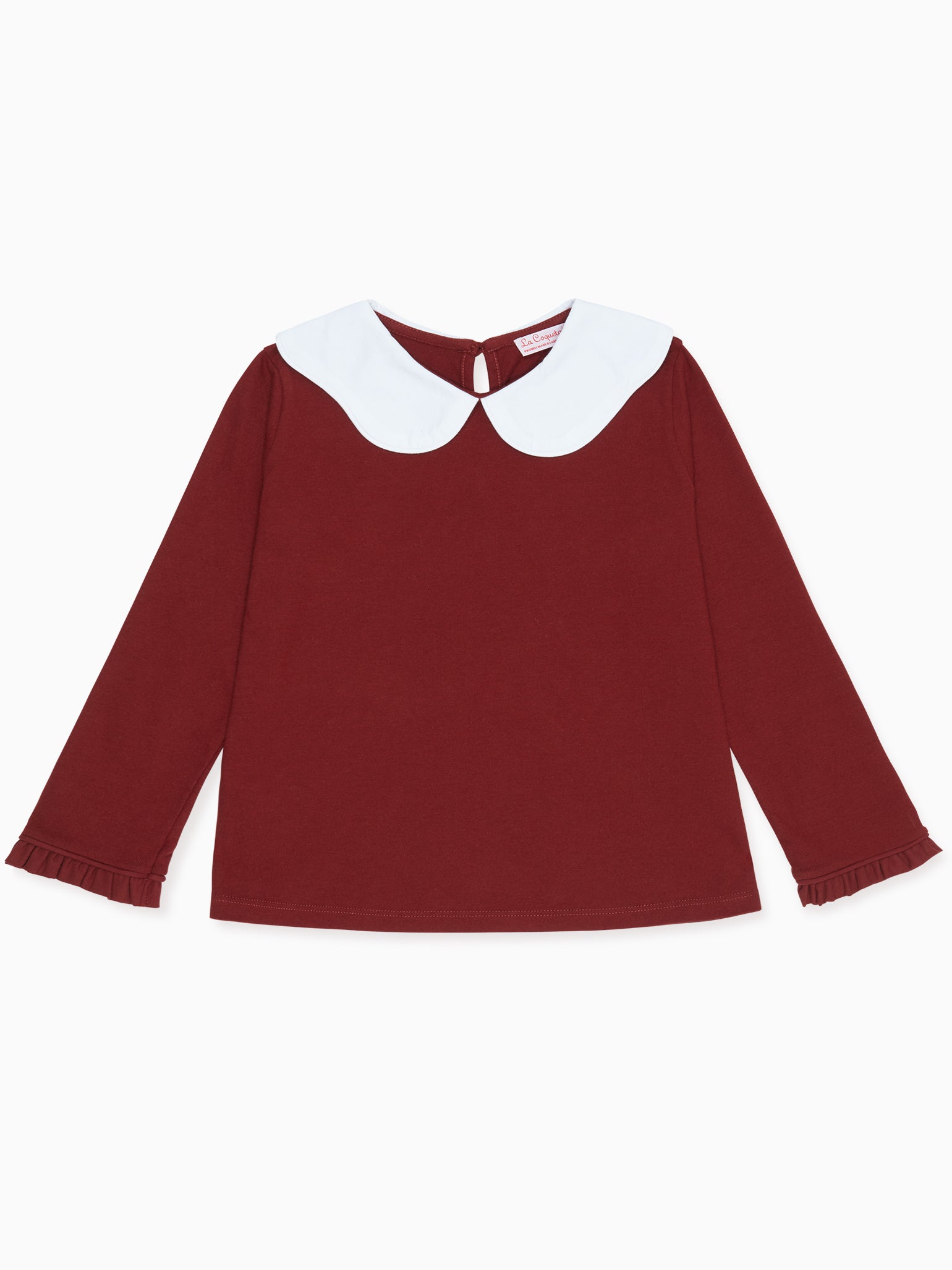 Burgundy Iziar Long Sleeve Girl Top