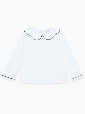 White Iziar Long Sleeve Girl Top