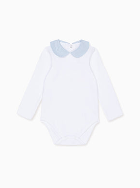 White Jaime Long Sleeve Baby Bodysuit