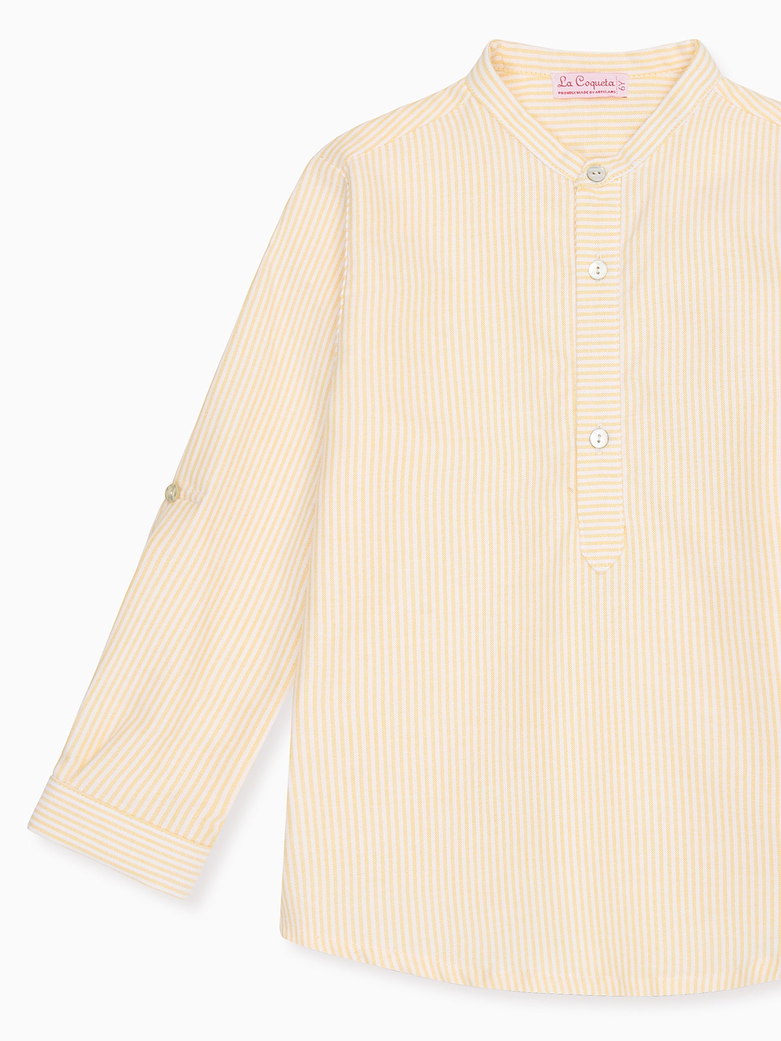 Yellow Stripe Jazmin Long Sleeve Boy Shirt