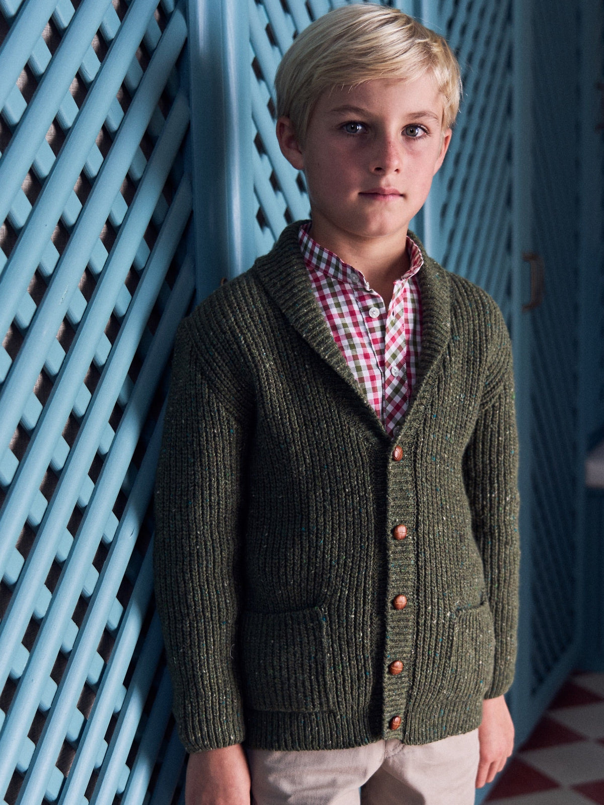 Olive Axel Merino Boy Cardigan