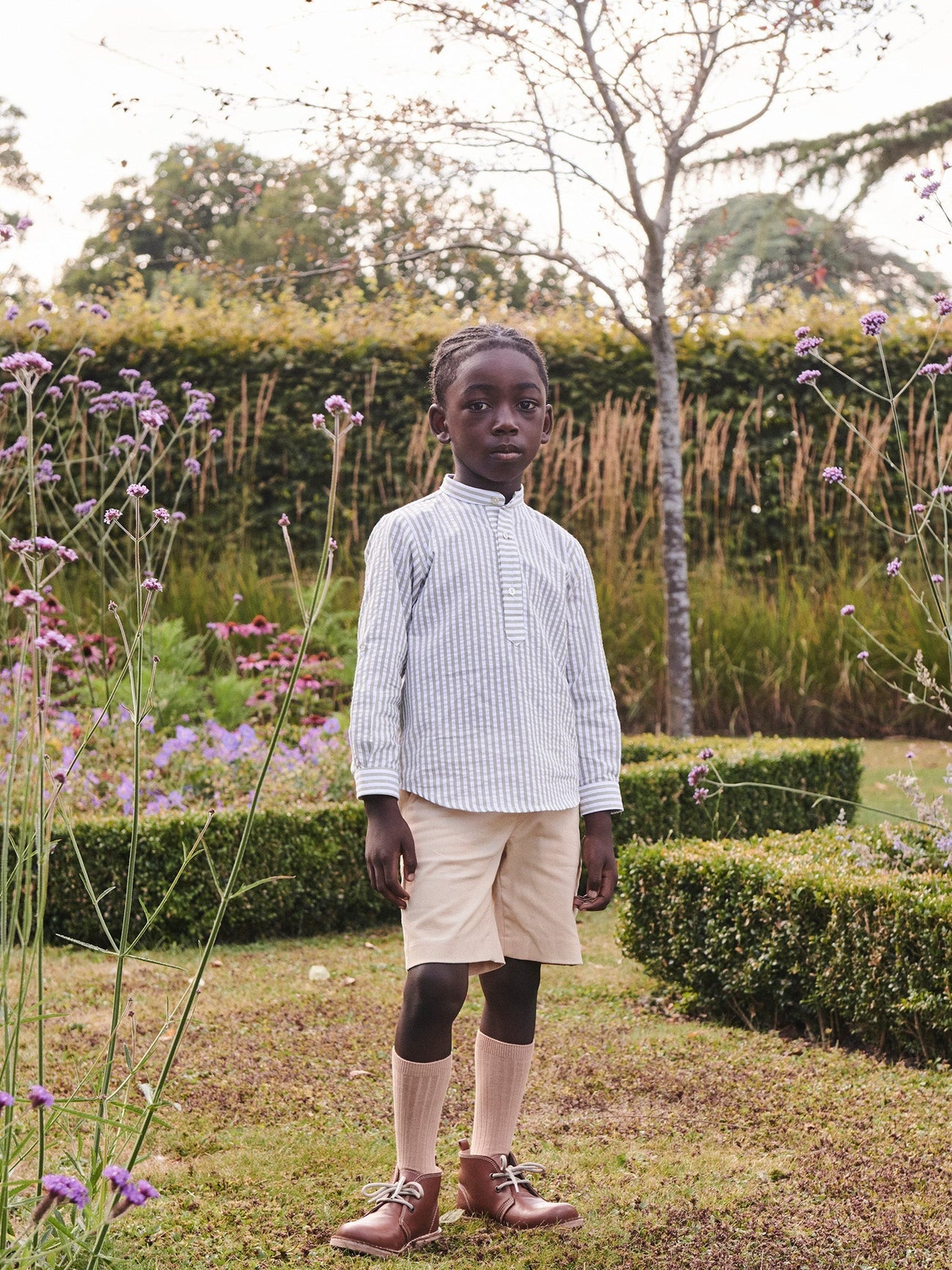 Beige Bocusi Boy Chino Shorts