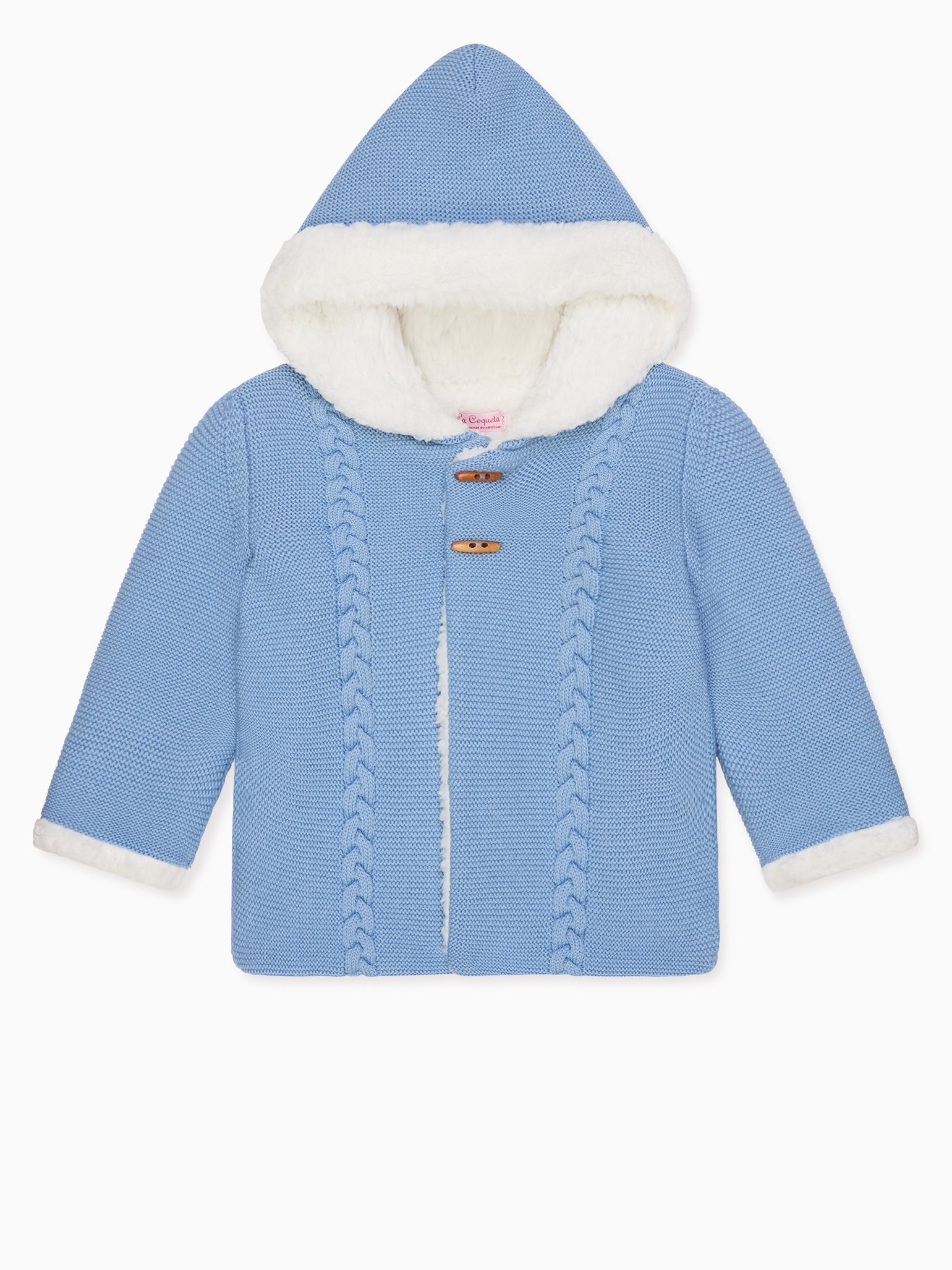 Dusty Blue Jimena Merino Baby Jacket