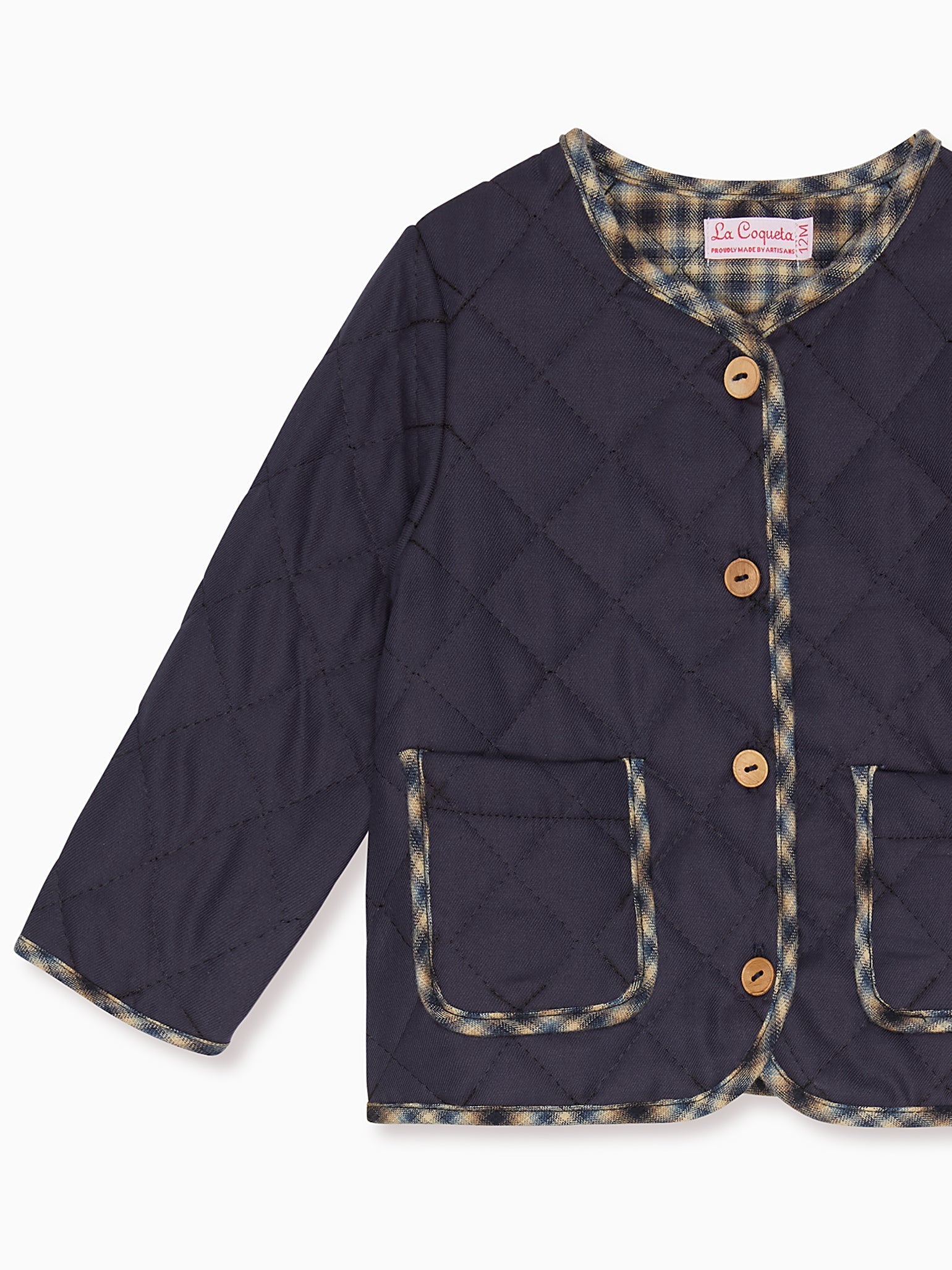 Navy Check Calida Baby Jacket