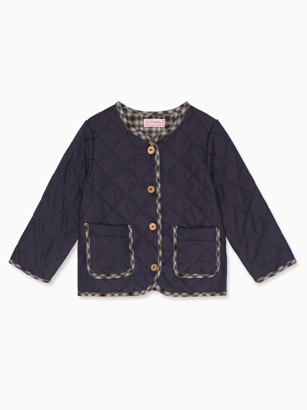 Navy Check Calida Baby Jacket