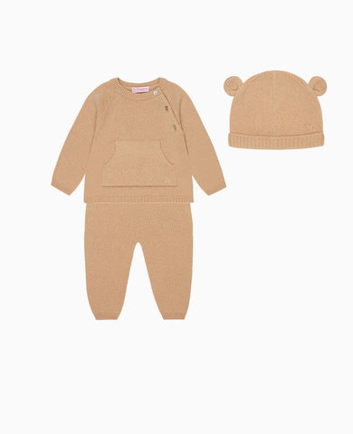 Camel Melange Juan Cashmere Baby Girl Gift Box Set