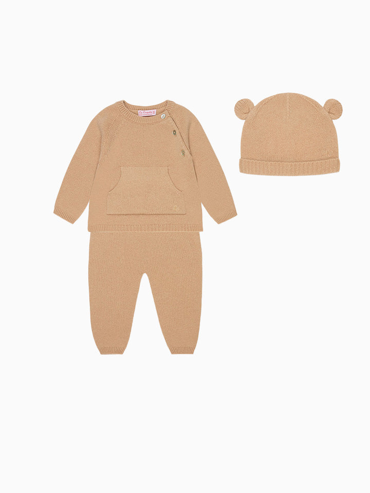 Camel Melange Juan Cashmere Baby Girl Gift Box Set
