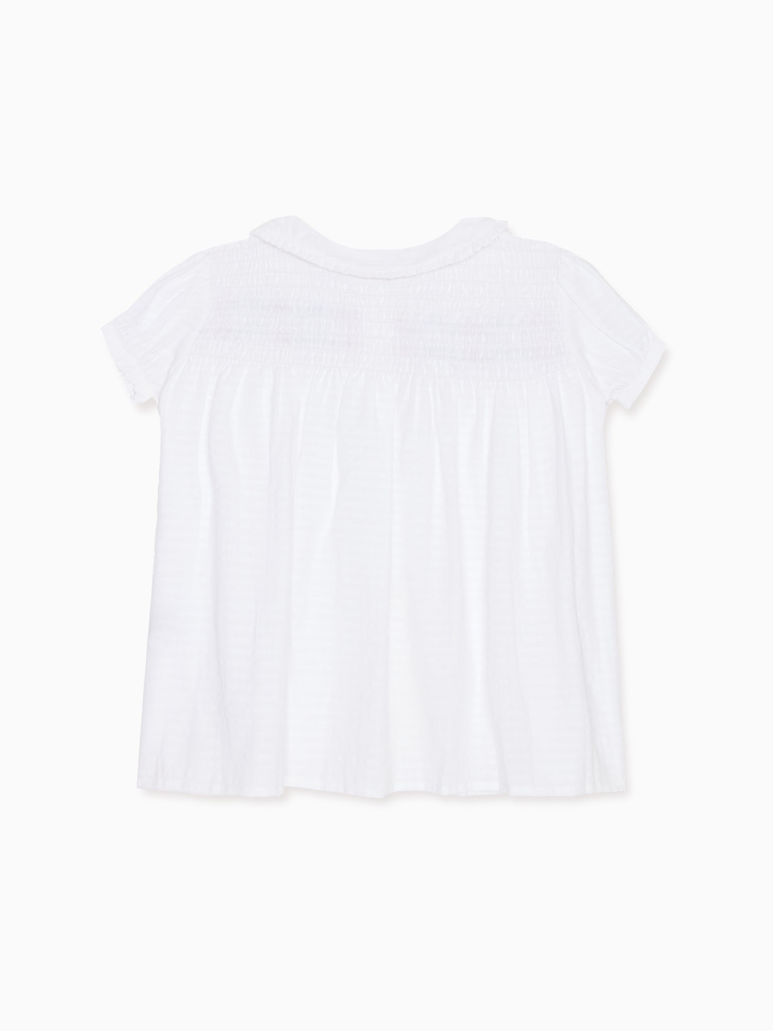 White Gingham Juana Girl Shirt