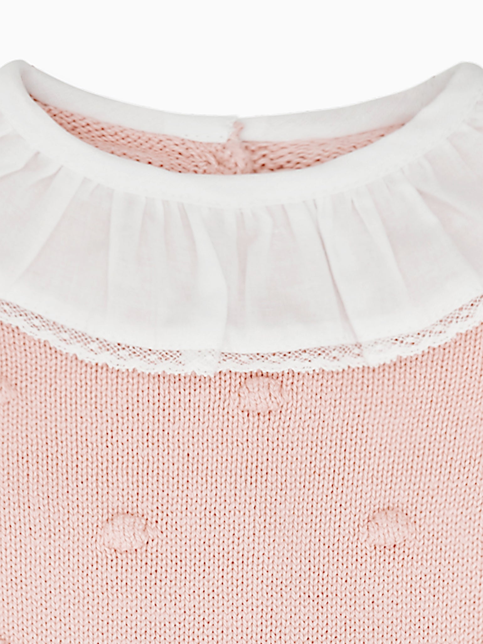 Dusty Pink Julietta Cotton Baby Girl Knitted Romper
