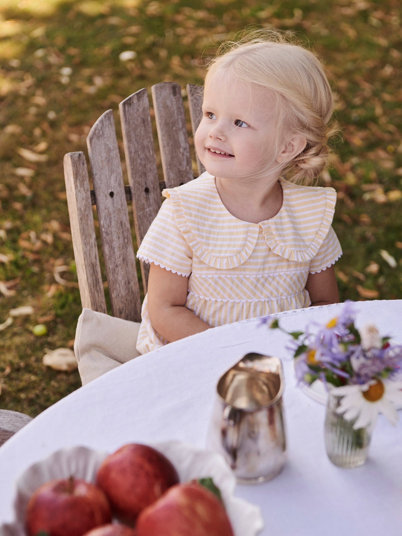 Lemon Stripe Juniper Baby Girl Romper