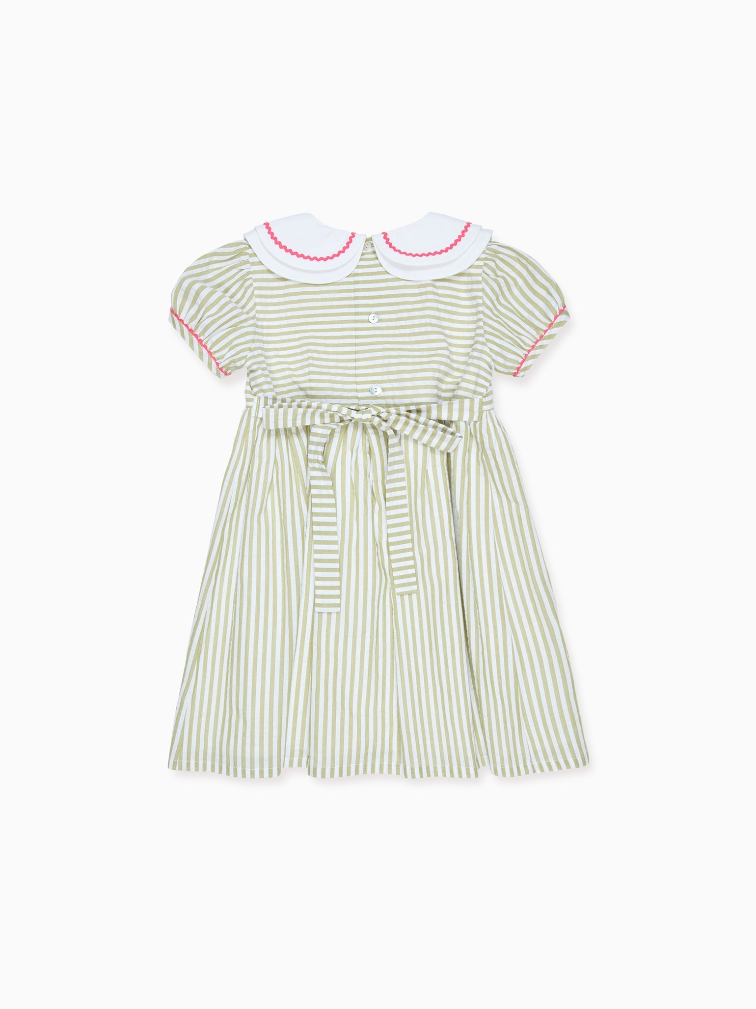 Green Stripe Lana Girl Dress