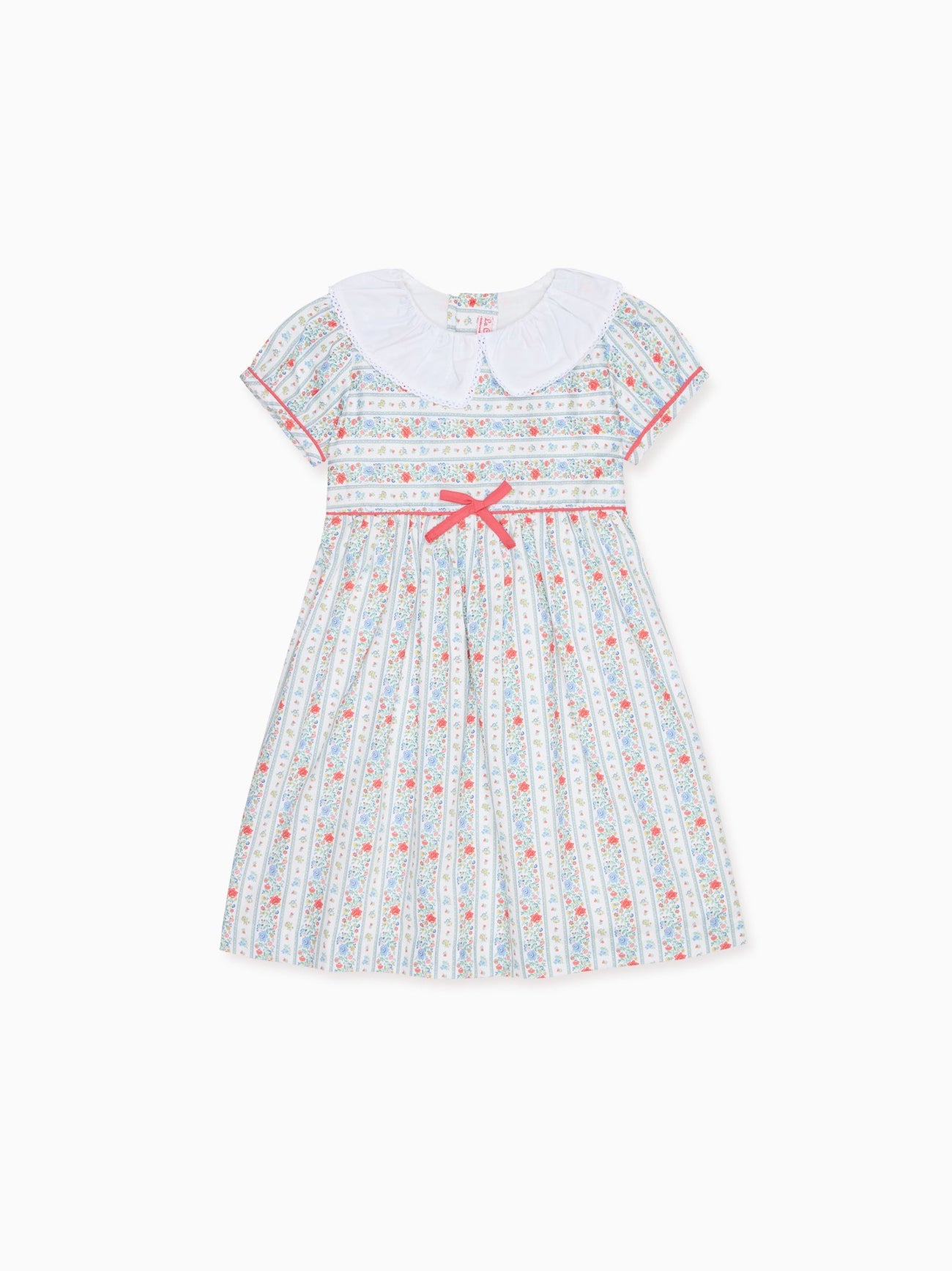 Ivory Rose Stripe Lana Girl Dress