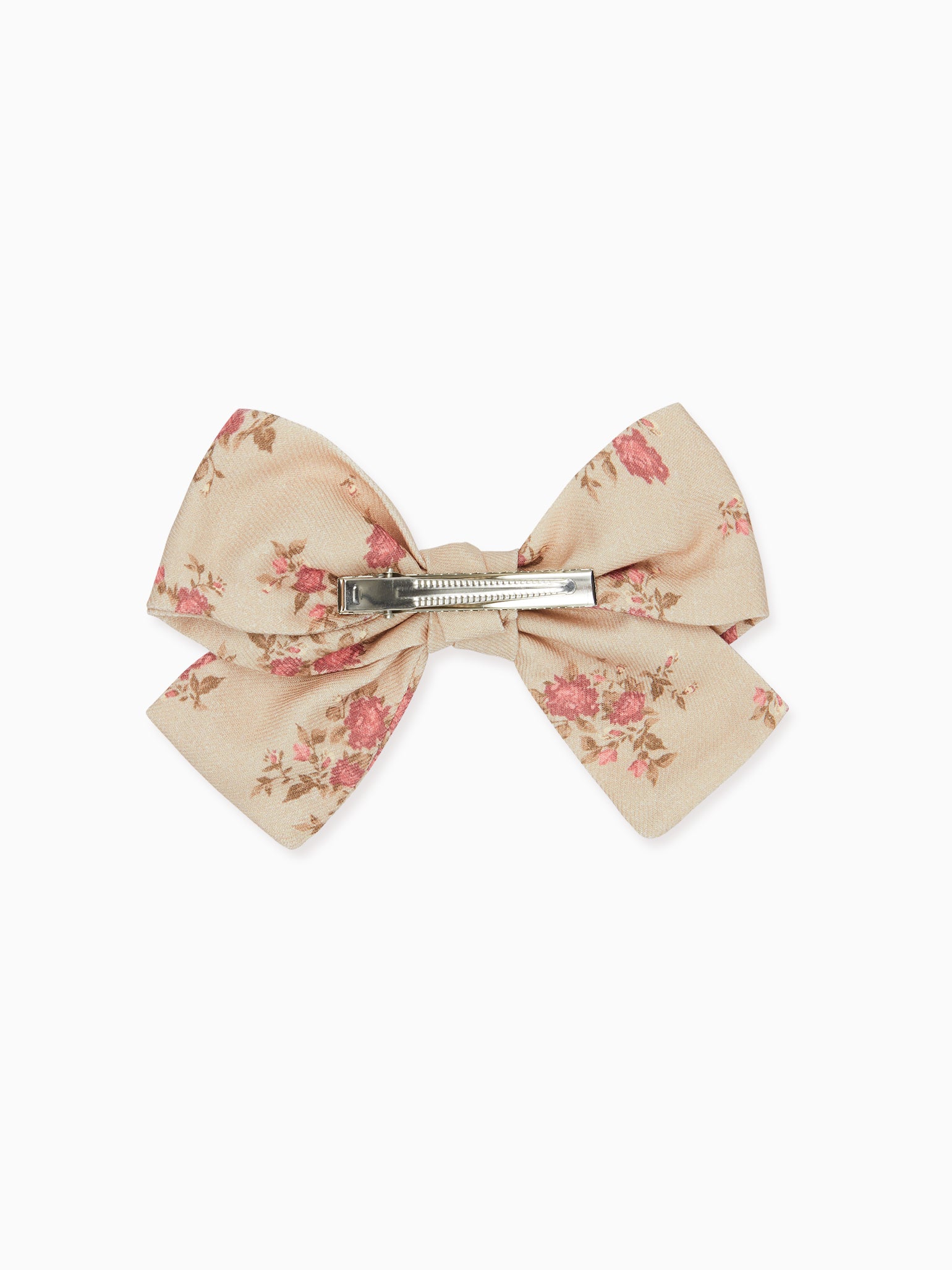 Pink Floral Large Bow Girl Clip