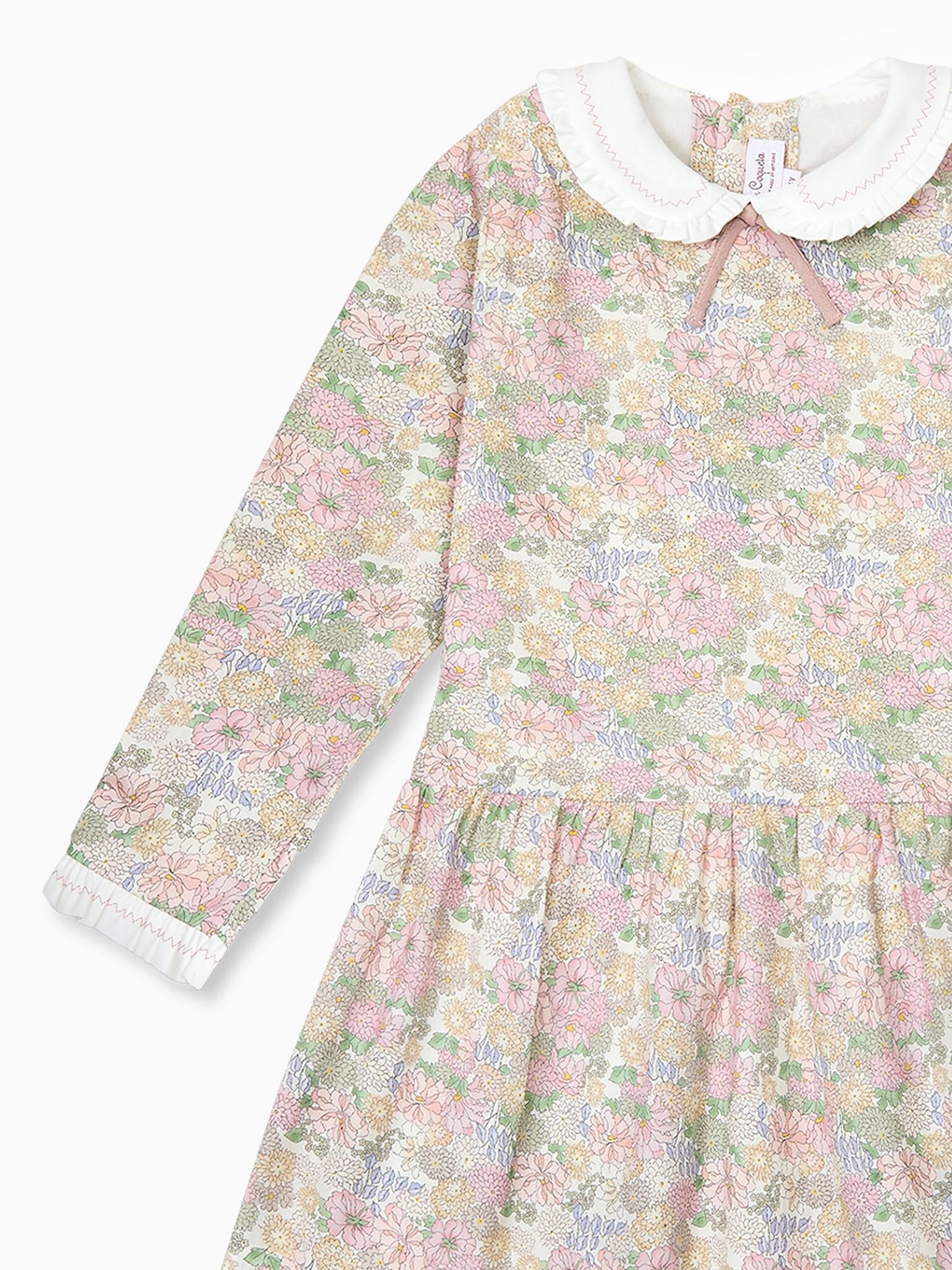 Pink Floral Laura Girl Drop Waist Dress