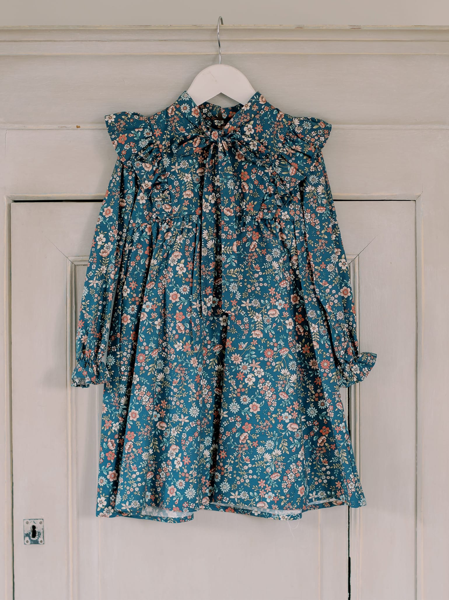 Navy Floral Laurelia Girl A-Line Dress