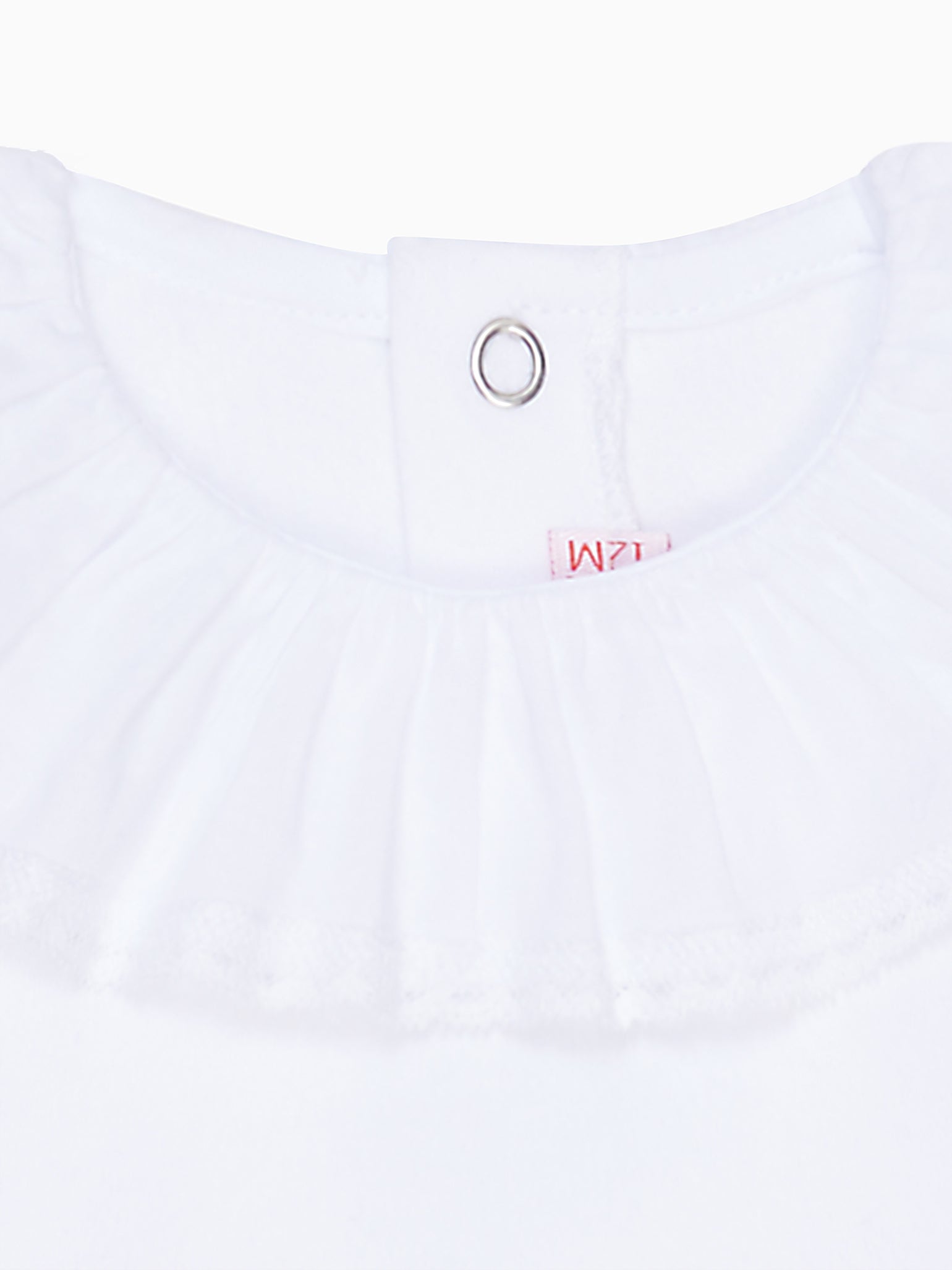 White Laya Long Sleeve Baby Body Vest