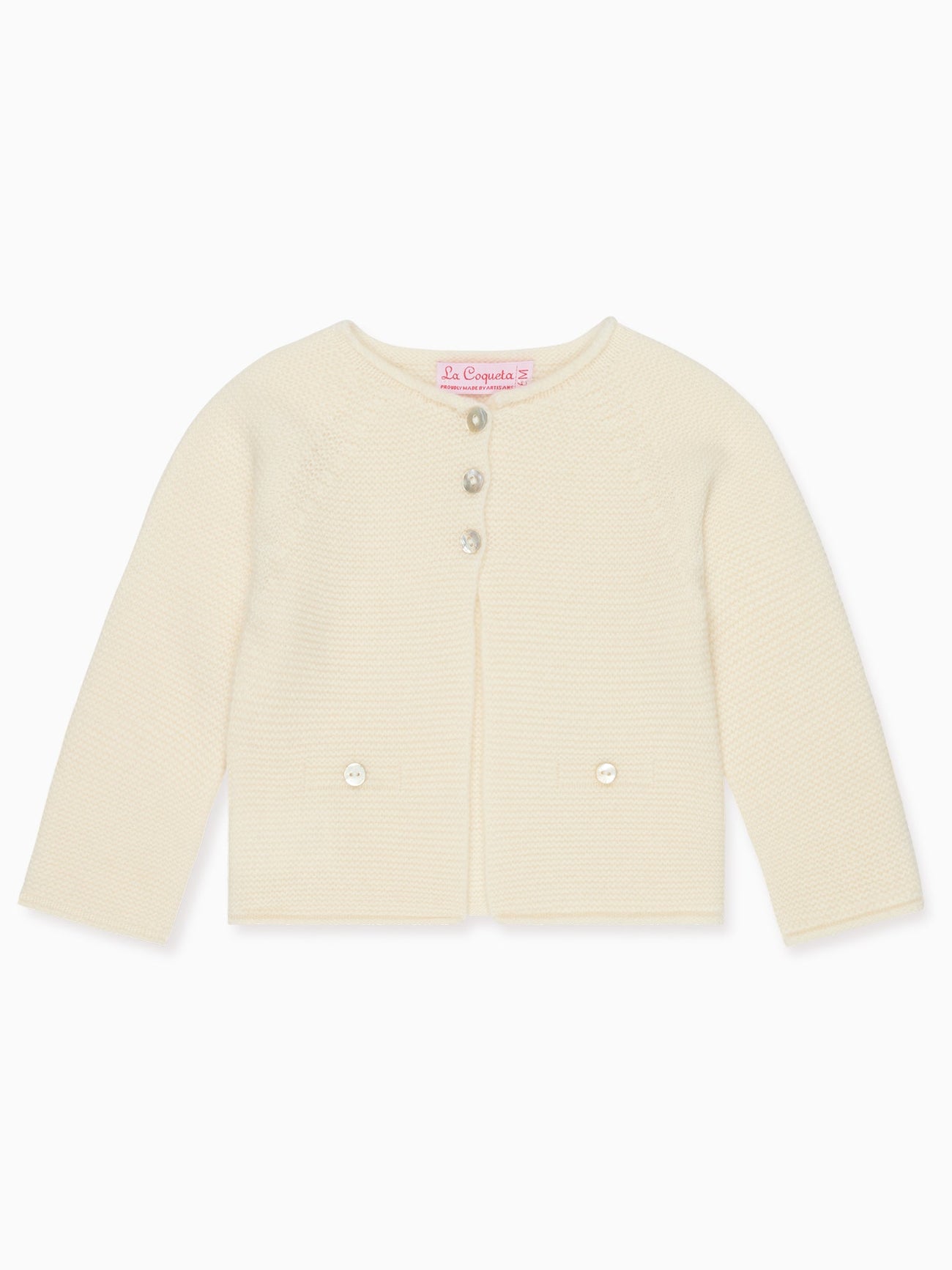 Ivory Leandra Cashmere Baby Cardigan