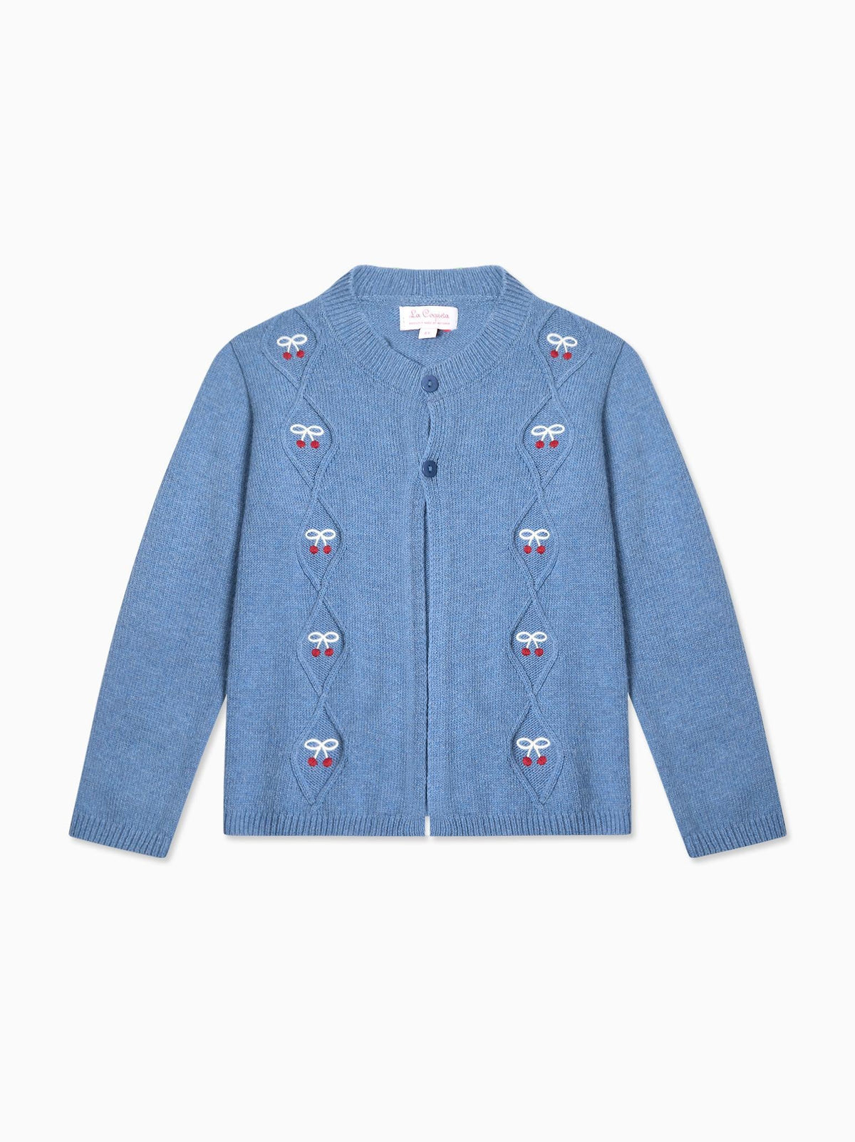 Blue Leanor Merino Girl Cardigan