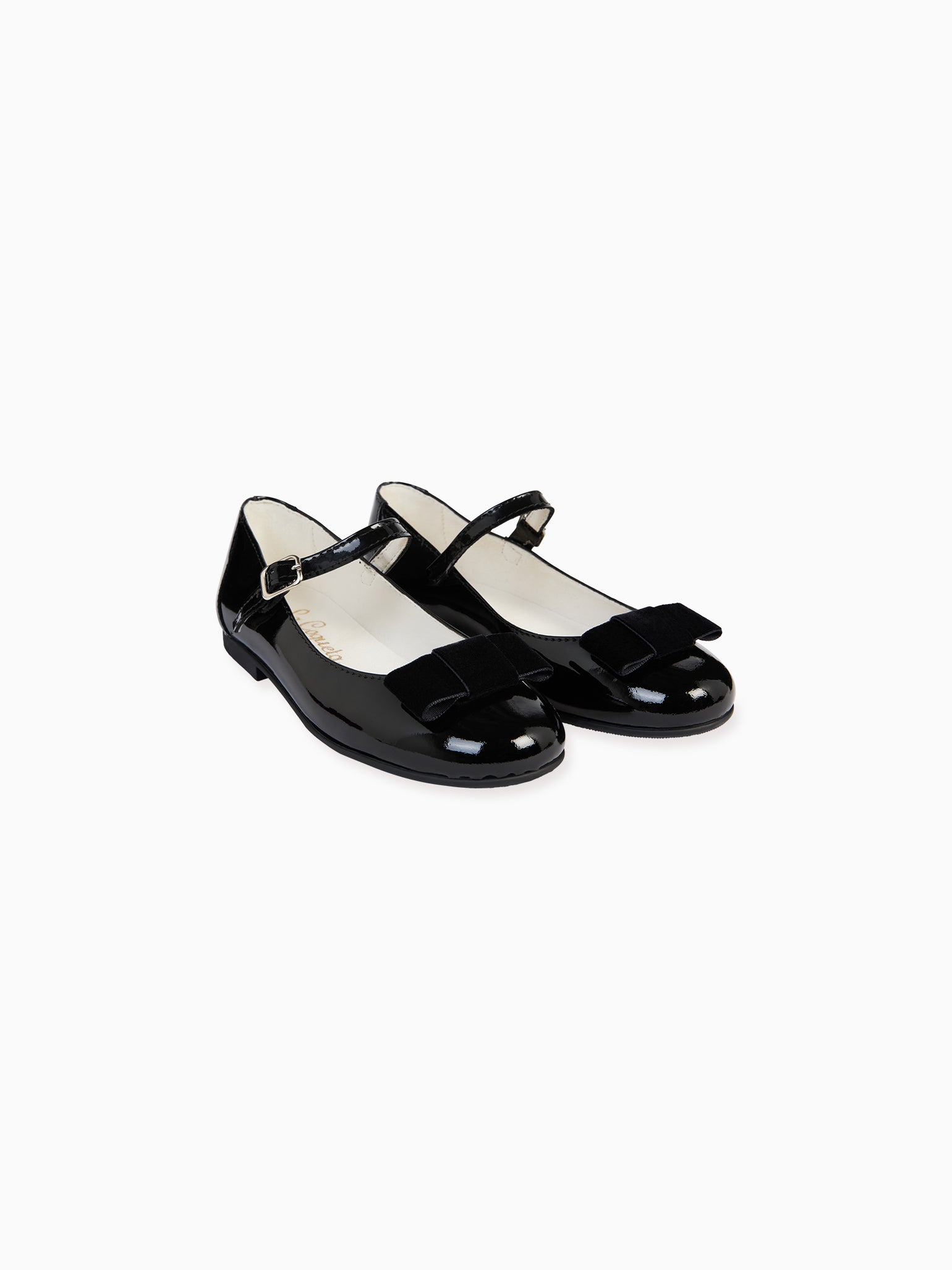 Patent Black Leather Girl Bow Mary Jane Shoes