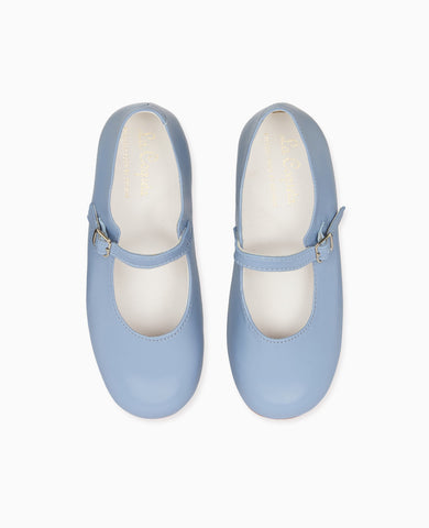 La Coqueta Kids - Dusty Blue Leather Toddler Mary Jane Shoes - UK 5 / US 6 / EU 22 La Coqueta Kids - Dusty Blue Leather Toddler Mary Jane Shoes - UK 5 / US 6 / EU 22