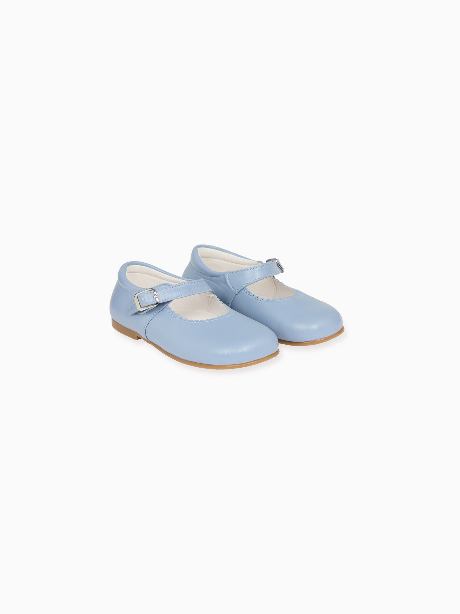 Dusty Blue Leather Toddler Mary Jane Shoes